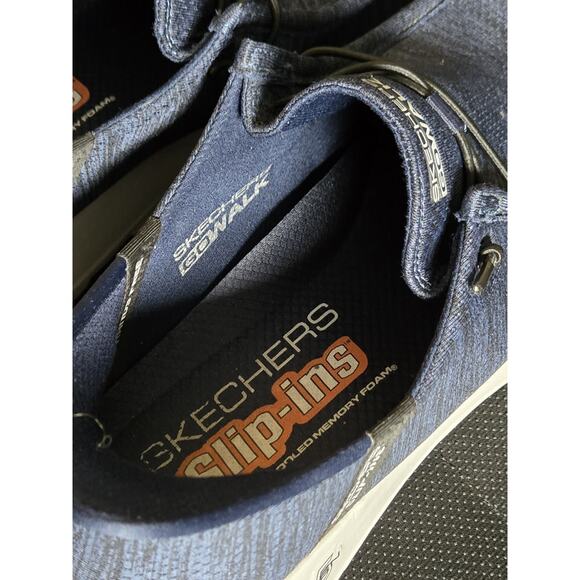 SKECHERS Go Walk Max-Free hands Slip-ins Men's NAVY size US 10.5 - Picture 7 of 9